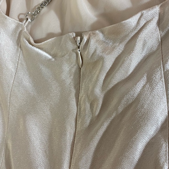 Forever 21 Dresses | Satin Chain-Strap Mini Dress | Medium | Champagne - Picture 3 of 9